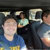 Students driving.